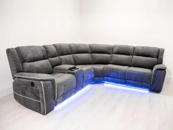 Hannan Grey Electric Corner Sofa
