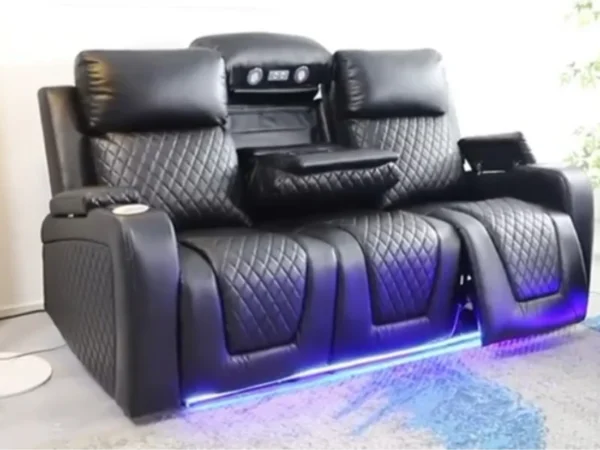Ibiza Black Electric Sofa Set 3+2 - Image 7