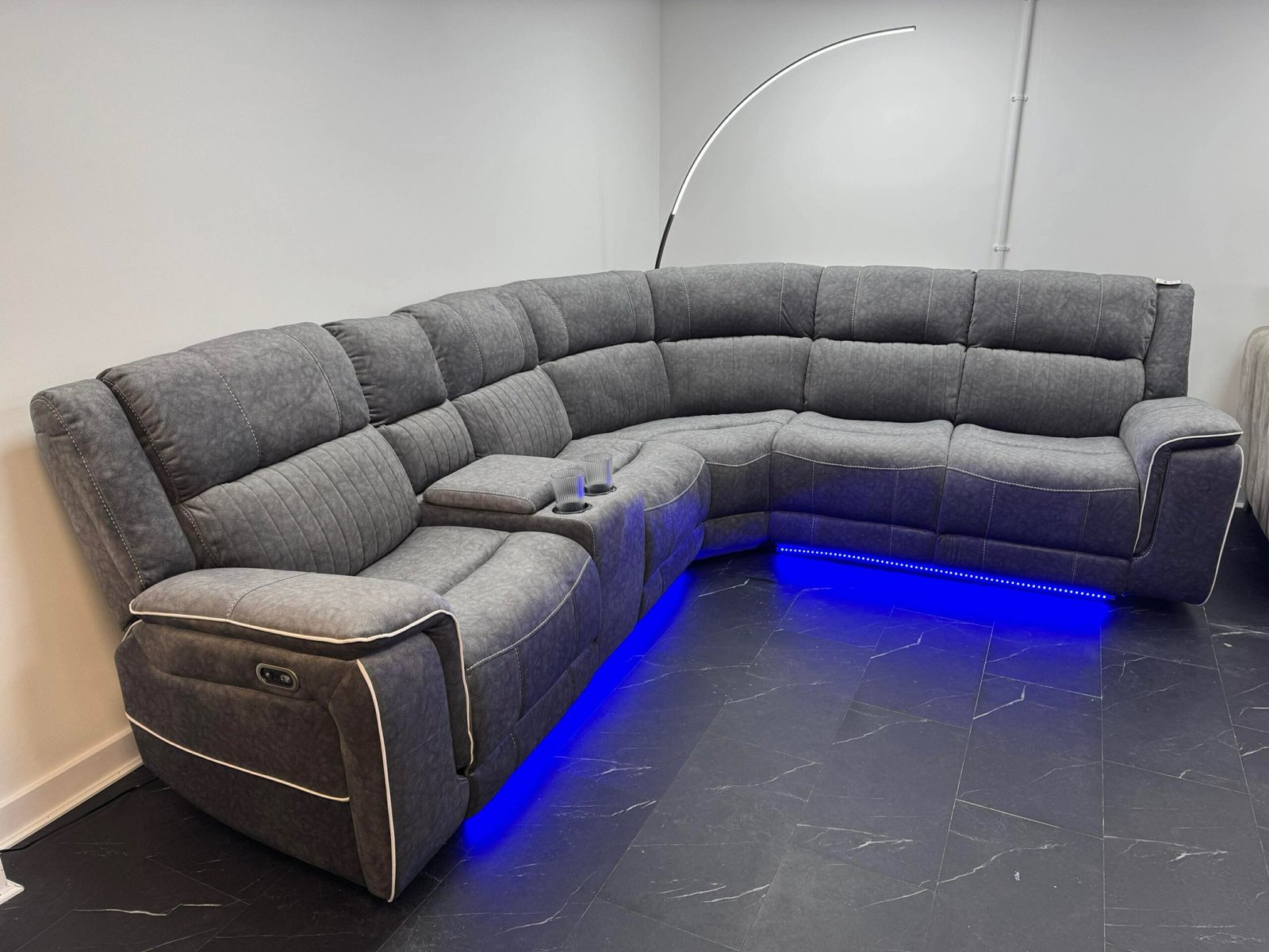 Hannan Electric Corner Sofa - Grey