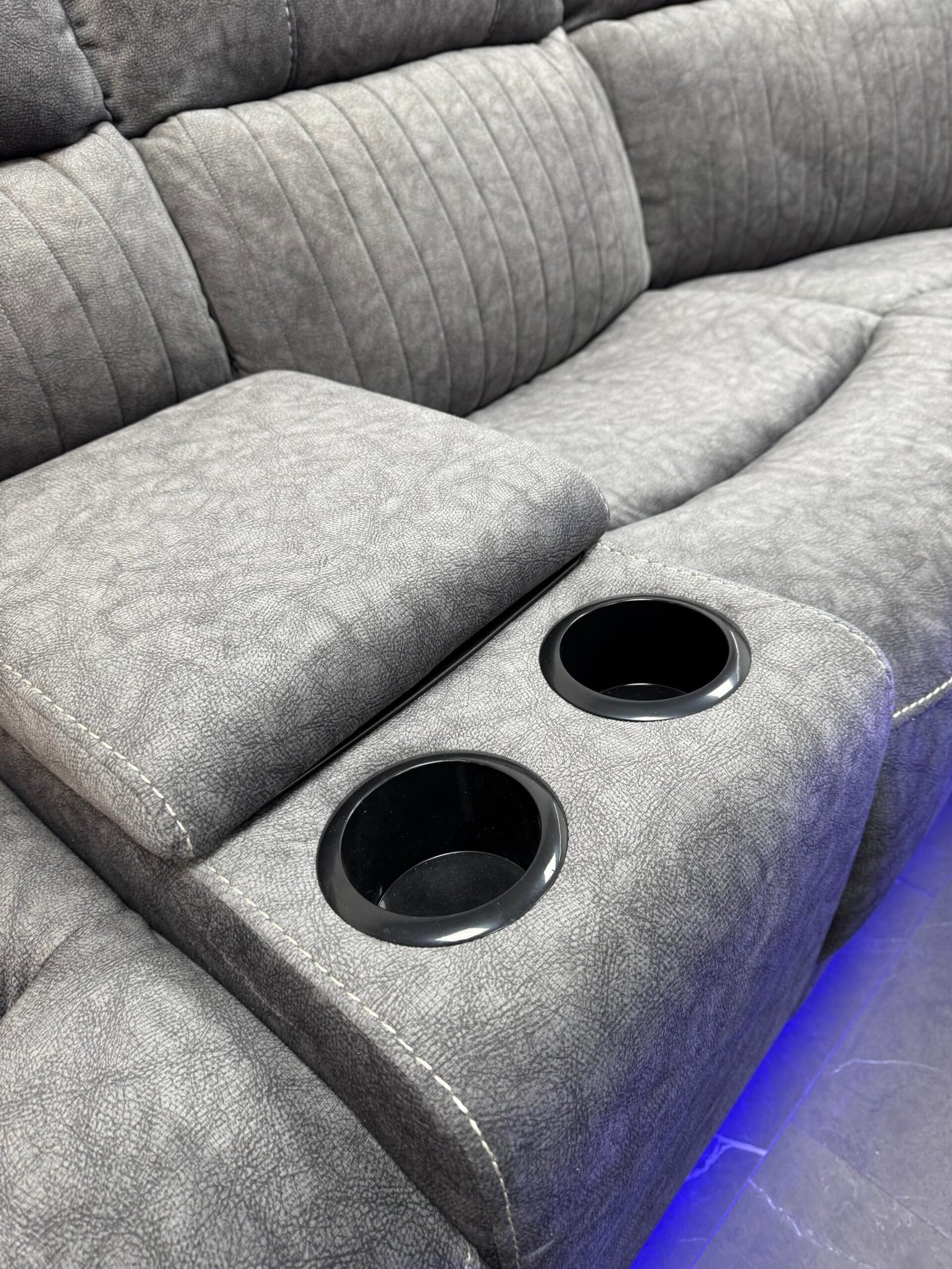 Hannan Electric Corner Sofa - Grey - Image 7