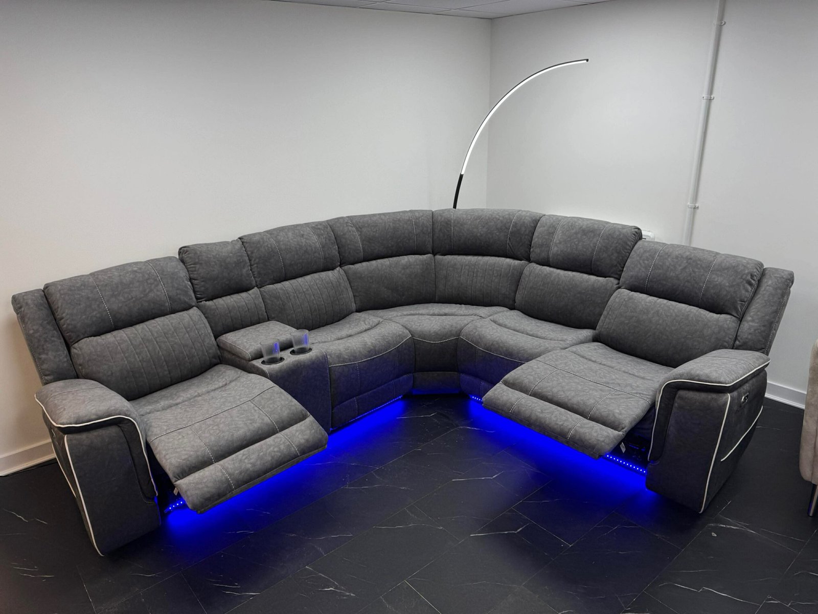 Hannan Electric Corner Sofa - Grey - Image 2